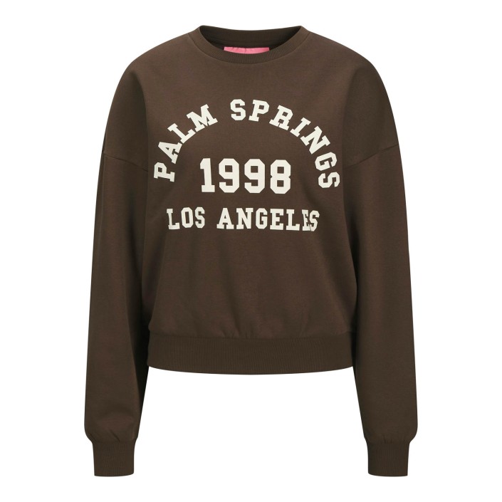 JACK&JONES ORIGINALS JXMERLE RLX SHORT LS CREW SWT LN Bracken/PALM SPRINGS | Freewear JXMERLE RLX SHORT LS CREW SWT LN - www.freewear.nl - Freewear