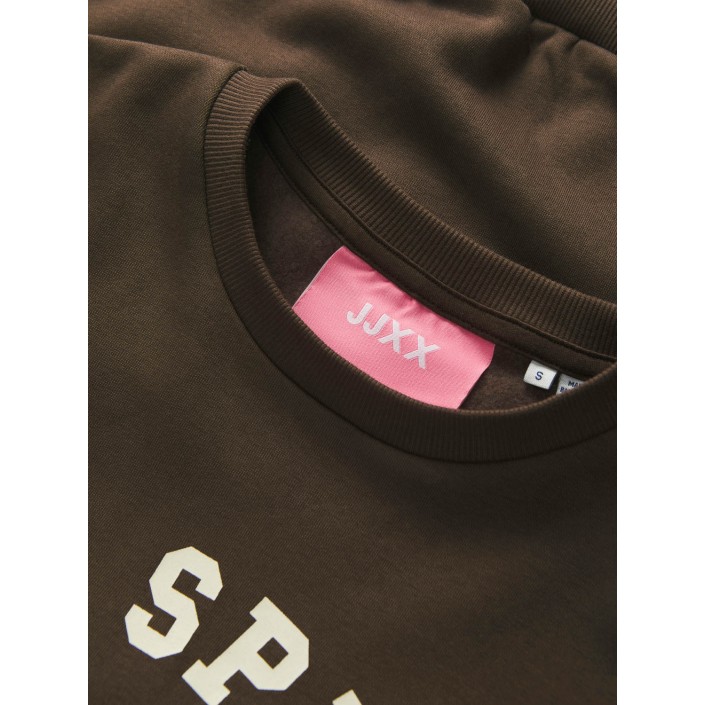 JACK&JONES ORIGINALS JXMERLE RLX SHORT LS CREW SWT LN Bracken/PALM SPRINGS | Freewear JXMERLE RLX SHORT LS CREW SWT LN - www.freewear.nl - Freewear