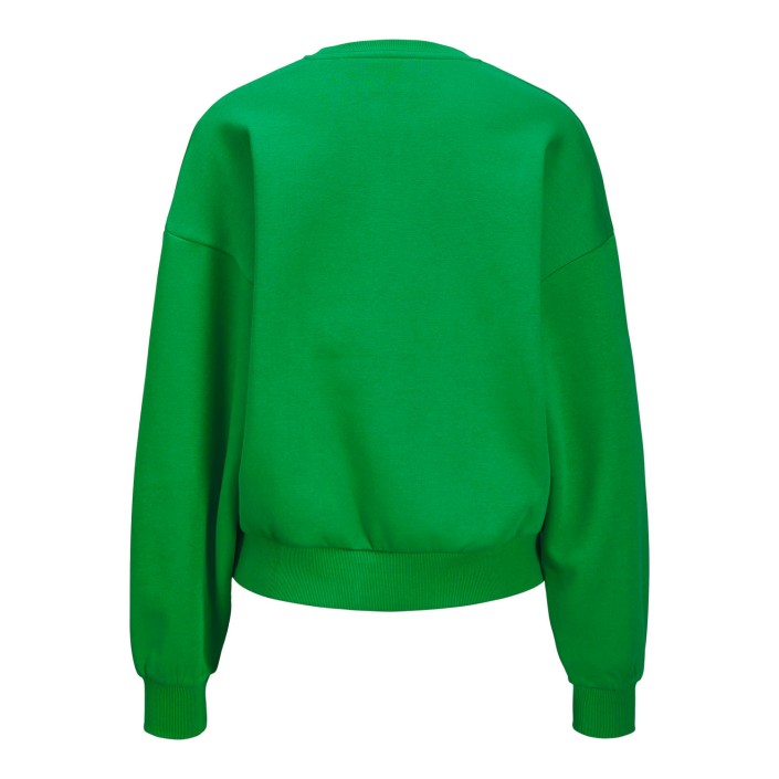 JACK&JONES ORIGINALS JXMERLE RLX SHORT LS CREW SWT LN Green Bee/NEW YORK | Freewear JXMERLE RLX SHORT LS CREW SWT LN - www.freewear.nl - Freewear