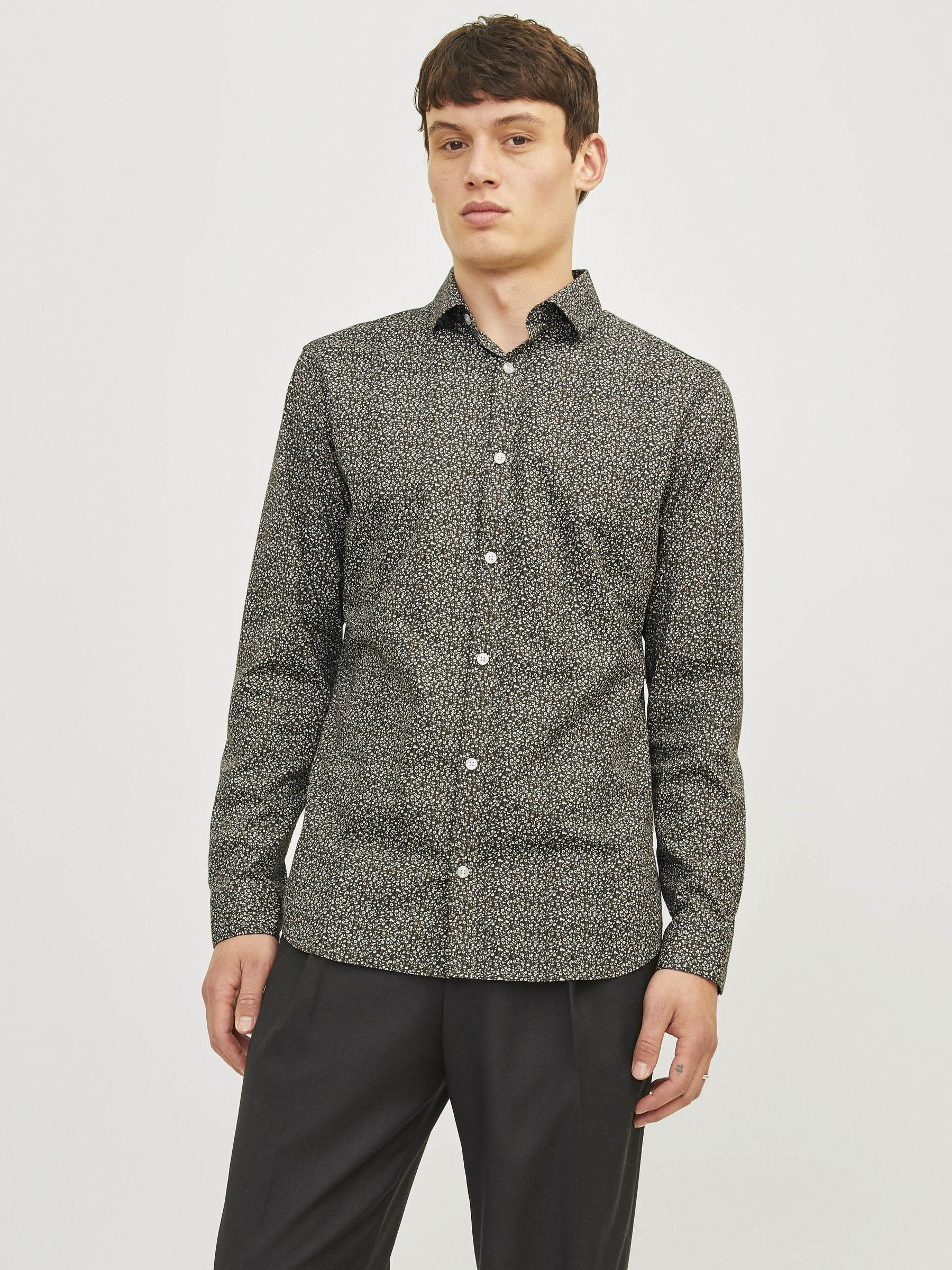 Jack and Jones Jprblablackpool Stretch Ls Shirt Sn