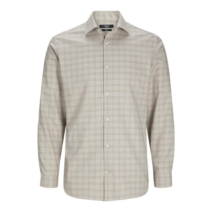 JACK%JONES PREMIUM JPRBLAPARKER CHECK L/S SHIRT SN Greige/SLIM FIT | Freewear JPRBLAPARKER CHECK L/S SHIRT SN - www.freewear.nl - Freewear