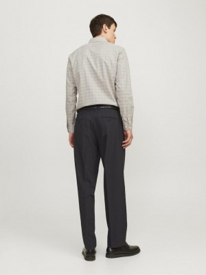 JACK%JONES PREMIUM JPRBLAPARKER CHECK L/S SHIRT SN Greige/SLIM FIT | Freewear JPRBLAPARKER CHECK L/S SHIRT SN - www.freewear.nl - Freewear