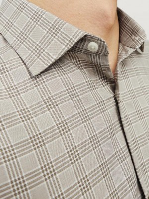 JACK%JONES PREMIUM JPRBLAPARKER CHECK L/S SHIRT SN Greige/SLIM FIT | Freewear JPRBLAPARKER CHECK L/S SHIRT SN - www.freewear.nl - Freewear