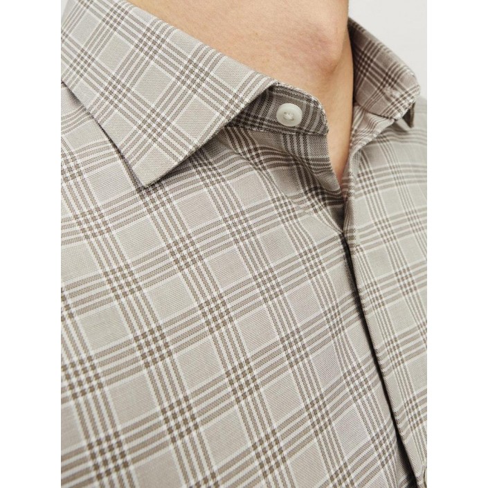 JACK%JONES PREMIUM JPRBLAPARKER CHECK L/S SHIRT SN Greige/SLIM FIT | Freewear JPRBLAPARKER CHECK L/S SHIRT SN - www.freewear.nl - Freewear