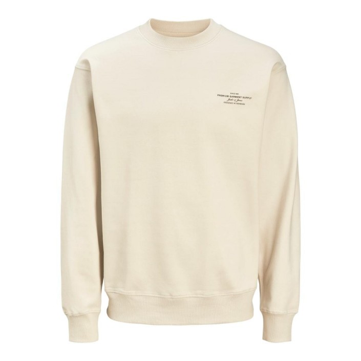 JACK%JONES PREMIUM JPRBLACHAD BRANDING SWEAT CREW NECK: Summer Sand | Freewear JPRBLACHAD BRANDING SWEAT CREW NECK: - www.freewear.nl - Freewear