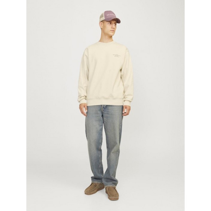 JACK%JONES PREMIUM JPRBLACHAD BRANDING SWEAT CREW NECK: Summer Sand | Freewear JPRBLACHAD BRANDING SWEAT CREW NECK: - www.freewear.nl - Freewear