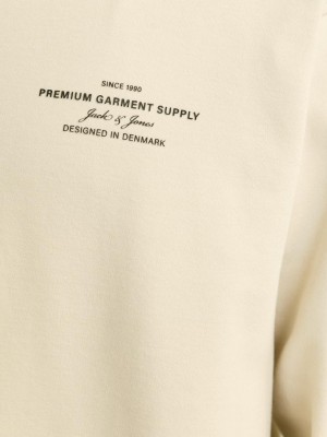 JACK%JONES PREMIUM JPRBLACHAD BRANDING SWEAT CREW NECK: Summer Sand | Freewear JPRBLACHAD BRANDING SWEAT CREW NECK: - www.freewear.nl - Freewear