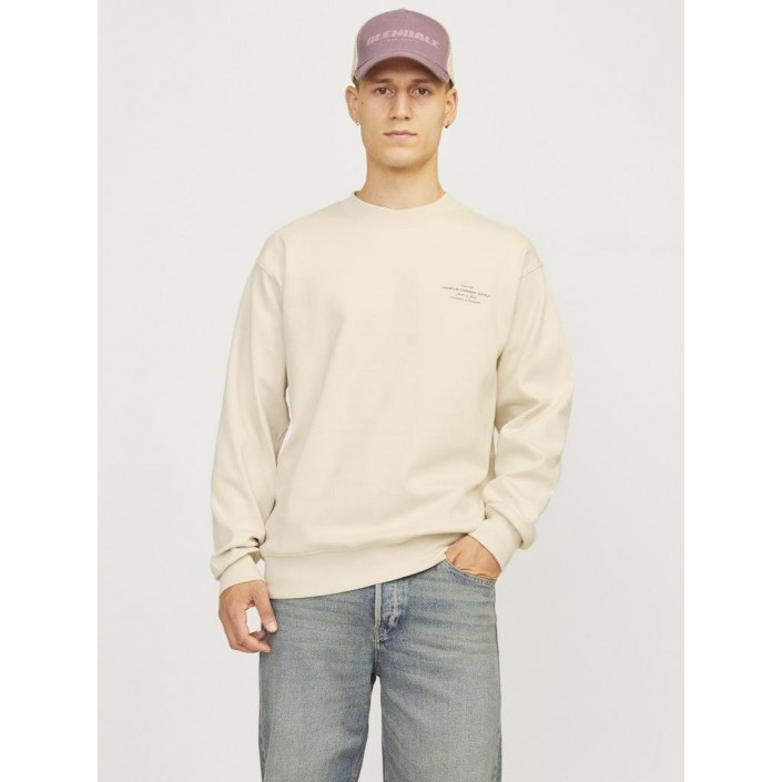 JACK%JONES PREMIUM JPRBLACHAD BRANDING SWEAT CREW NECK: Summer Sand | Freewear JPRBLACHAD BRANDING SWEAT CREW NECK: - www.freewear.nl - Freewear
