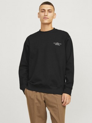 JACK%JONES PREMIUM JPRBLACHAD BRANDING SWEAT CREW NECK: Black | Freewear JPRBLACHAD BRANDING SWEAT CREW NECK: - www.freewear.nl - Freewear