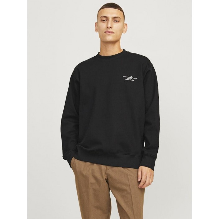 JACK%JONES PREMIUM JPRBLACHAD BRANDING SWEAT CREW NECK: Black | Freewear JPRBLACHAD BRANDING SWEAT CREW NECK: - www.freewear.nl - Freewear