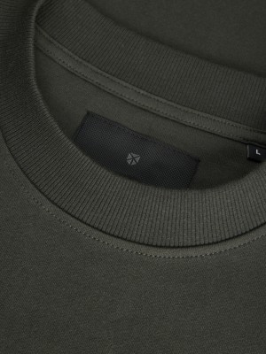 JACK%JONES PREMIUM JPRBLACHAD BRANDING SWEAT CREW NECK: Peat | Freewear JPRBLACHAD BRANDING SWEAT CREW NECK: - www.freewear.nl - Freewear