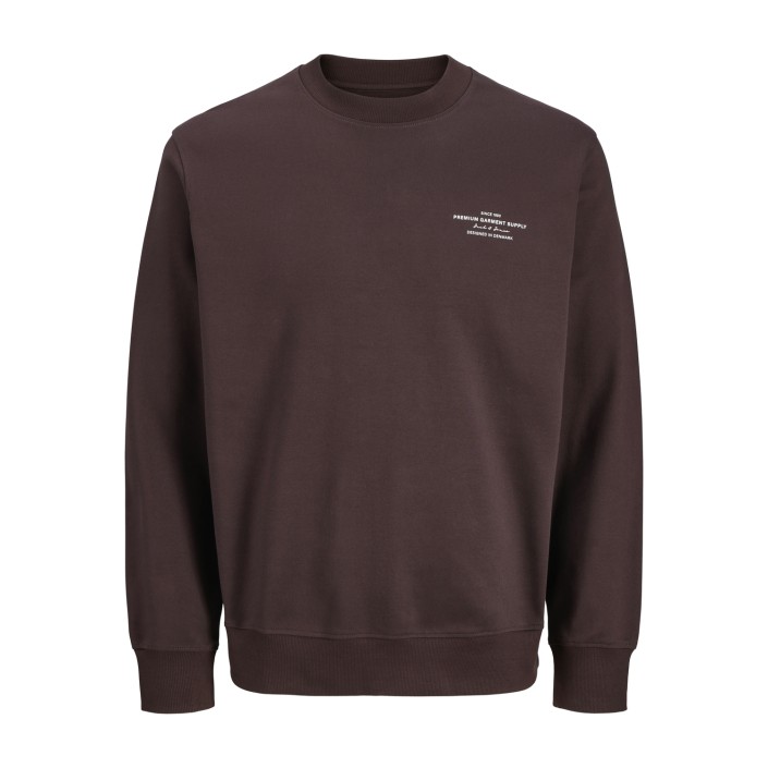 JACK%JONES PREMIUM JPRBLACHAD BRANDING SWEAT CREW NECK: Chocolate Plum | Freewear JPRBLACHAD BRANDING SWEAT CREW NECK: - www.freewear.nl - Freewear