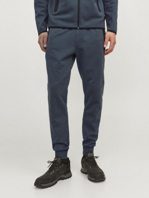 JACK&JONES ORIGINALS JPSTWILL FUSION SWEAT PANTS NOOS Navy Blazer/MELANGE | Freewear JPSTWILL FUSION SWEAT PANTS NOOS - www.freewear.nl - Freewear