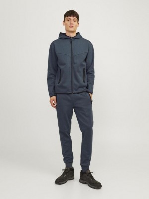 JACK&JONES ORIGINALS JPSTWILL FUSION SWEAT PANTS NOOS Navy Blazer/MELANGE | Freewear JPSTWILL FUSION SWEAT PANTS NOOS - www.freewear.nl - Freewear