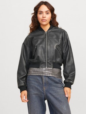 JACK&JONES ORIGINALS JXTORA BOMBER JACKET OTW SN Black/RUB OFF | Freewear JXTORA BOMBER JACKET OTW SN - www.freewear.nl - Freewear
