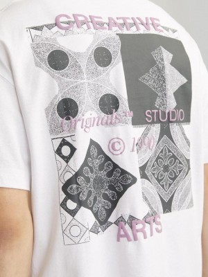 JACK&JONES ORIGINALS JORNOHO BACK GRAPHIC TEE SS CREW NE: Bright White | Freewear JORNOHO BACK GRAPHIC TEE SS CREW NE: - www.freewear.nl - Freewear