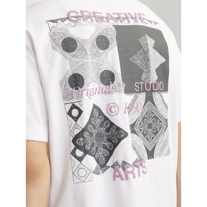 JACK&JONES ORIGINALS JORNOHO BACK GRAPHIC TEE SS CREW NE: Bright White | Freewear JORNOHO BACK GRAPHIC TEE SS CREW NE: - www.freewear.nl - Freewear