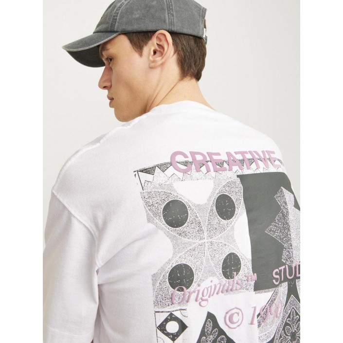 JACK&JONES ORIGINALS JORNOHO BACK GRAPHIC TEE SS CREW NE: Bright White | Freewear JORNOHO BACK GRAPHIC TEE SS CREW NE: - www.freewear.nl - Freewear