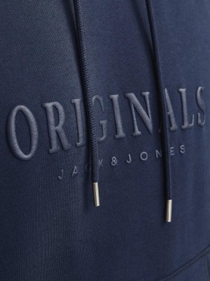 JACK&JONES ORIGINALS JORFREDERIKSBERG SWEAT HOOD SN Sky Captain | Freewear JORFREDERIKSBERG SWEAT HOOD SN - www.freewear.nl - Freewear