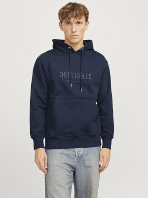 JACK&JONES ORIGINALS JORFREDERIKSBERG SWEAT HOOD SN Sky Captain | Freewear JORFREDERIKSBERG SWEAT HOOD SN - www.freewear.nl - Freewear