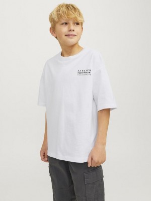 jack en jones boys JORBROOKLYN GRAPHIC BACK TEE SS C. : Bright White/VOLUME | Freewear JORBROOKLYN GRAPHIC BACK TEE SS C. : - www.freewear.nl - Freewear