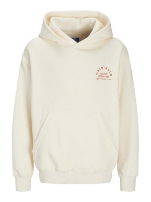jack en jones boys JORBROOKLYN BACK SWEAT HOOD JNR Buttercream/VOLUME | Freewear JORBROOKLYN BACK SWEAT HOOD JNR - www.freewear.nl - Freewear