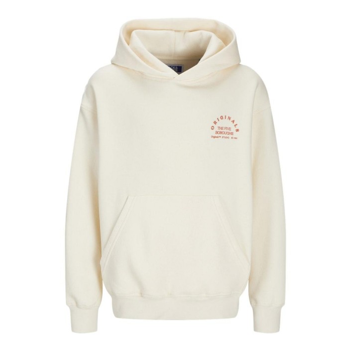 jack en jones boys JORBROOKLYN BACK SWEAT HOOD JNR Buttercream/VOLUME | Freewear JORBROOKLYN BACK SWEAT HOOD JNR - www.freewear.nl - Freewear