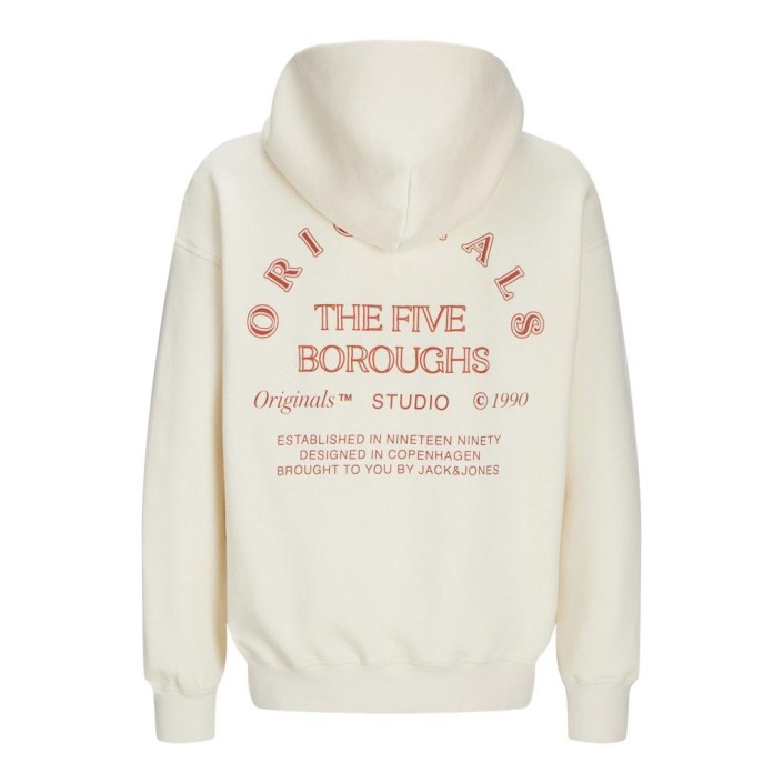 jack en jones boys JORBROOKLYN BACK SWEAT HOOD JNR Buttercream/VOLUME | Freewear JORBROOKLYN BACK SWEAT HOOD JNR - www.freewear.nl - Freewear