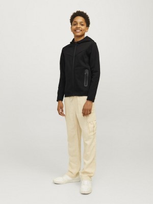 jack en jones boys JCOFUSION SWEAT ZIP HOOD NOOS JNR Black | Freewear JCOFUSION SWEAT ZIP HOOD NOOS JNR - www.freewear.nl - Freewear