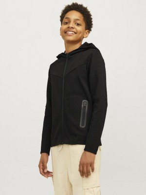 jack en jones boys JCOFUSION SWEAT ZIP HOOD NOOS JNR Black | Freewear JCOFUSION SWEAT ZIP HOOD NOOS JNR - www.freewear.nl - Freewear