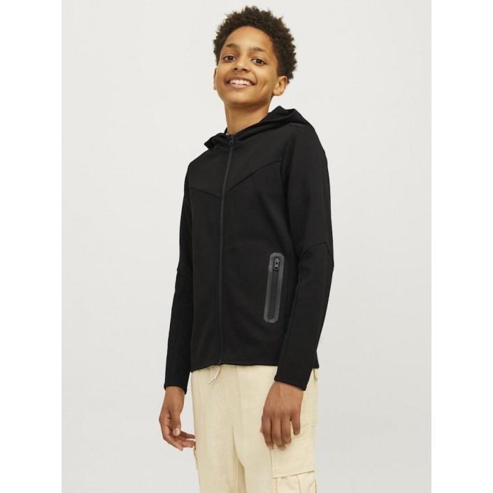 jack en jones boys JCOFUSION SWEAT ZIP HOOD NOOS JNR Black | Freewear JCOFUSION SWEAT ZIP HOOD NOOS JNR - www.freewear.nl - Freewear