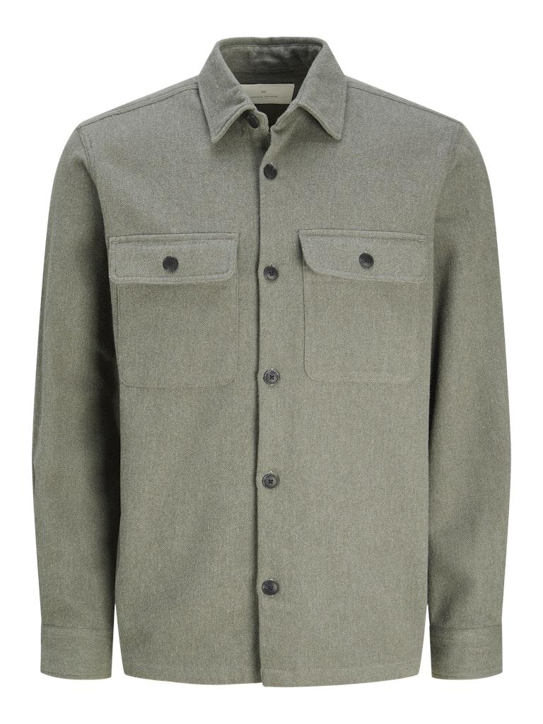 Jack & Jones Overhemd Jprraymond Melange Solid Ls Overshi 12263645 Cypress/comfort Mannen Maat - S