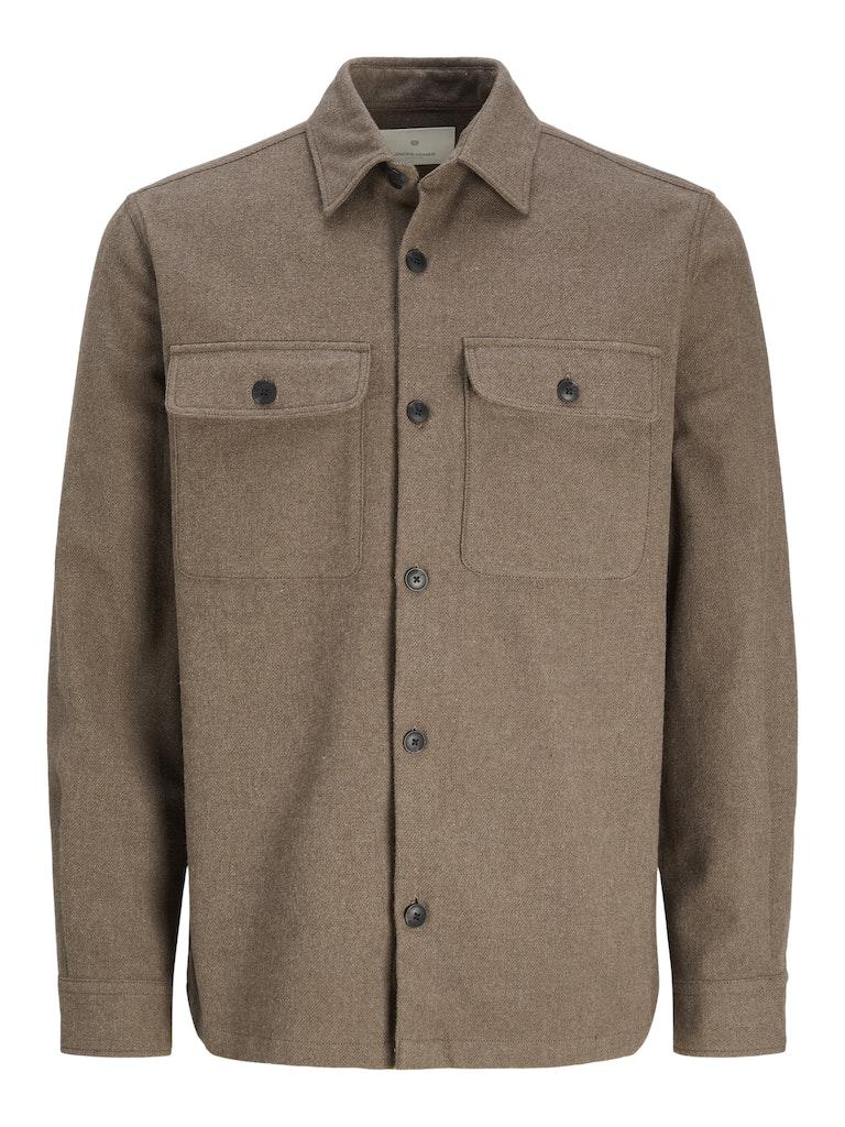 Jack & Jones Overhemd Jprraymond Melange Solid Ls Overshi 12263645 Charcoal Gray/comfort Mannen Maat - M