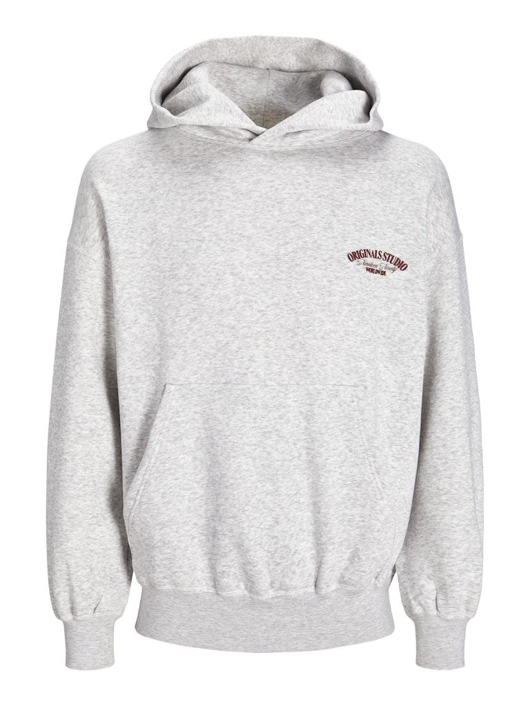 Jack & Jones Trui Jorroxbury Back Sweat Hood Ln 12265759 White Melange Mannen Maat - M