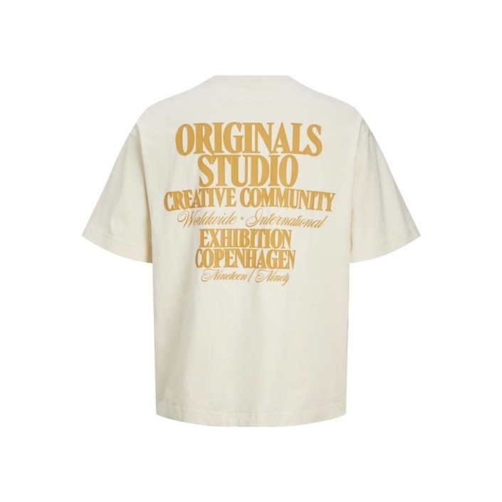 JACK&JONES ORIGINALS JORROXBURY TYPE TEE SS CREW NECK Antique White | Freewear JORROXBURY TYPE TEE SS CREW NECK - www.freewear.nl - Freewear