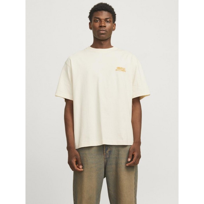 JACK&JONES ORIGINALS JORROXBURY TYPE TEE SS CREW NECK Antique White | Freewear JORROXBURY TYPE TEE SS CREW NECK - www.freewear.nl - Freewear