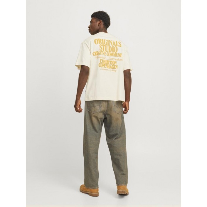 JACK&JONES ORIGINALS JORROXBURY TYPE TEE SS CREW NECK Antique White | Freewear JORROXBURY TYPE TEE SS CREW NECK - www.freewear.nl - Freewear