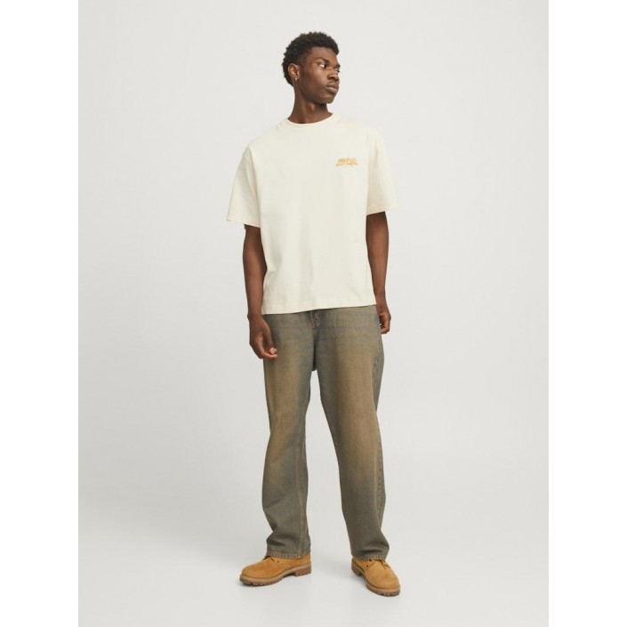 JACK&JONES ORIGINALS JORROXBURY TYPE TEE SS CREW NECK Antique White | Freewear JORROXBURY TYPE TEE SS CREW NECK - www.freewear.nl - Freewear