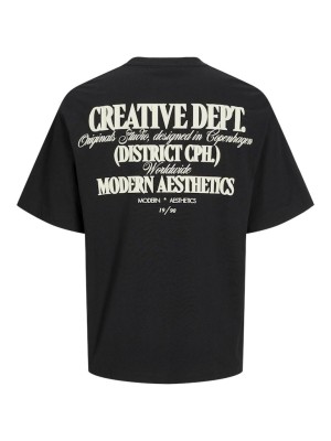 JACK&JONES ORIGINALS JORROXBURY TYPE TEE SS CREW NECK Black | Freewear JORROXBURY TYPE TEE SS CREW NECK - www.freewear.nl - Freewear