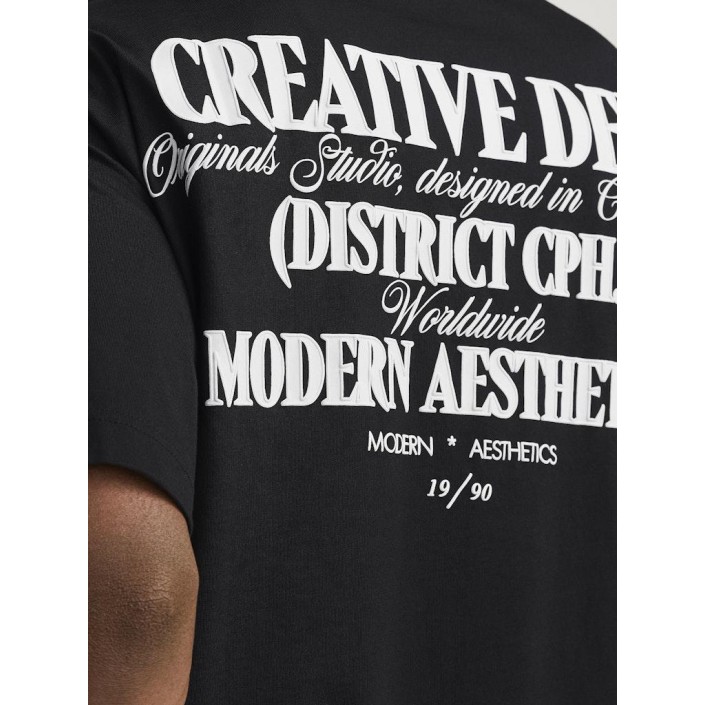 JACK&JONES ORIGINALS JORROXBURY TYPE TEE SS CREW NECK Black | Freewear JORROXBURY TYPE TEE SS CREW NECK - www.freewear.nl - Freewear