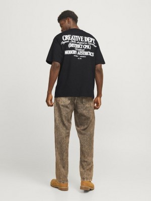 JACK&JONES ORIGINALS JORROXBURY TYPE TEE SS CREW NECK Black | Freewear JORROXBURY TYPE TEE SS CREW NECK - www.freewear.nl - Freewear