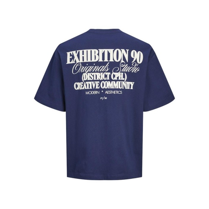 JACK&JONES ORIGINALS JORROXBURY TYPE TEE SS CREW NECK Ocean Cavern | Freewear JORROXBURY TYPE TEE SS CREW NECK - www.freewear.nl - Freewear