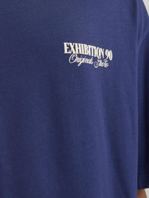 JACK&JONES ORIGINALS JORROXBURY TYPE TEE SS CREW NECK Ocean Cavern | Freewear JORROXBURY TYPE TEE SS CREW NECK - www.freewear.nl - Freewear