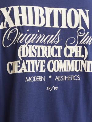 JACK&JONES ORIGINALS JORROXBURY TYPE TEE SS CREW NECK Ocean Cavern | Freewear JORROXBURY TYPE TEE SS CREW NECK - www.freewear.nl - Freewear