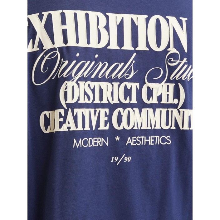 JACK&JONES ORIGINALS JORROXBURY TYPE TEE SS CREW NECK Ocean Cavern | Freewear JORROXBURY TYPE TEE SS CREW NECK - www.freewear.nl - Freewear