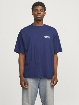 JACK&JONES ORIGINALS JORROXBURY TYPE TEE SS CREW NECK Ocean Cavern | Freewear JORROXBURY TYPE TEE SS CREW NECK - www.freewear.nl - Freewear