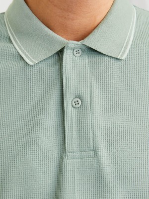 Jack & Jones:JACK&JONES ESSENTIALS JJEAUSTIN POLO SS NOOS Iceberg Green/Play | Freewear JJEAUSTIN POLO SS NOOS - www.freewear.nl - Freewear