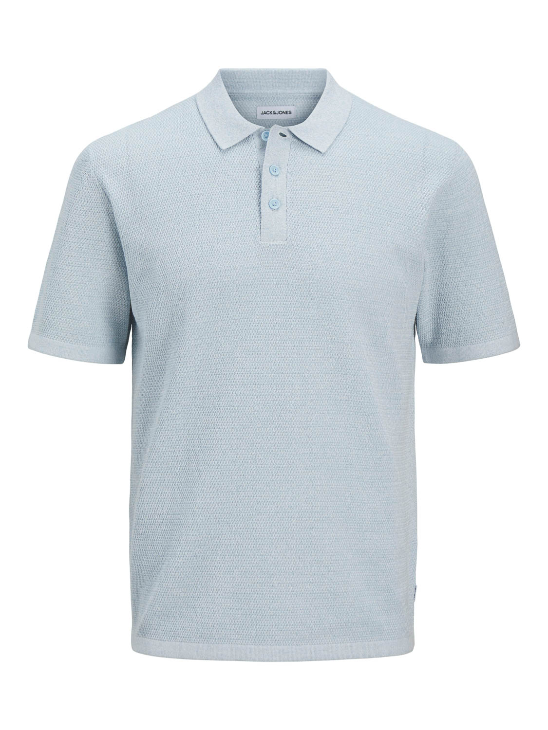 Jack & Jones Poloshirt Jjegeorge Knit Polo Ss Sn 12268281 Chambray Blue/cloud Dancer Mannen Maat - M