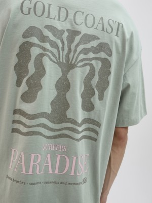 JACK&JONES ORIGINALS JJEAMES TEE SS CREW NECK Iceberg Green | Freewear JJEAMES TEE SS CREW NECK - www.freewear.nl - Freewear