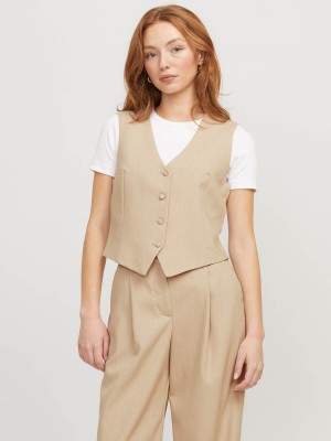 JACK&JONES ORIGINALS JXELLIS STRUCTURED WAISTCOAT TLR Feather Gray/STRUCTURED | Freewear JXELLIS STRUCTURED WAISTCOAT TLR - www.freewear.nl - Freewear